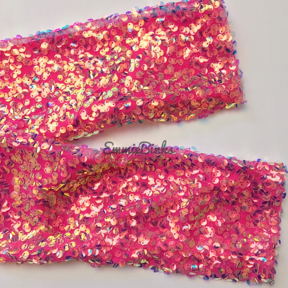 New Luxe Pink Sexy Sequin Evening Party Dress - Picture 14 of 16